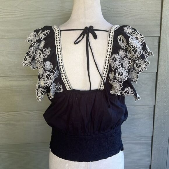 Anthropologie Embroidered Lace Top - Picture 3 of 12